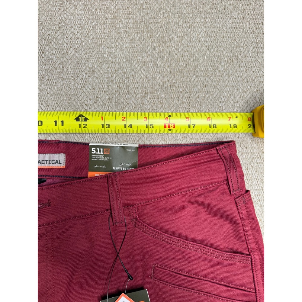 NWT 5.11‎ Tactical Defender Flex Pant Womens 16 Long Slim Burgundy Stretch - Picture 7 of 11